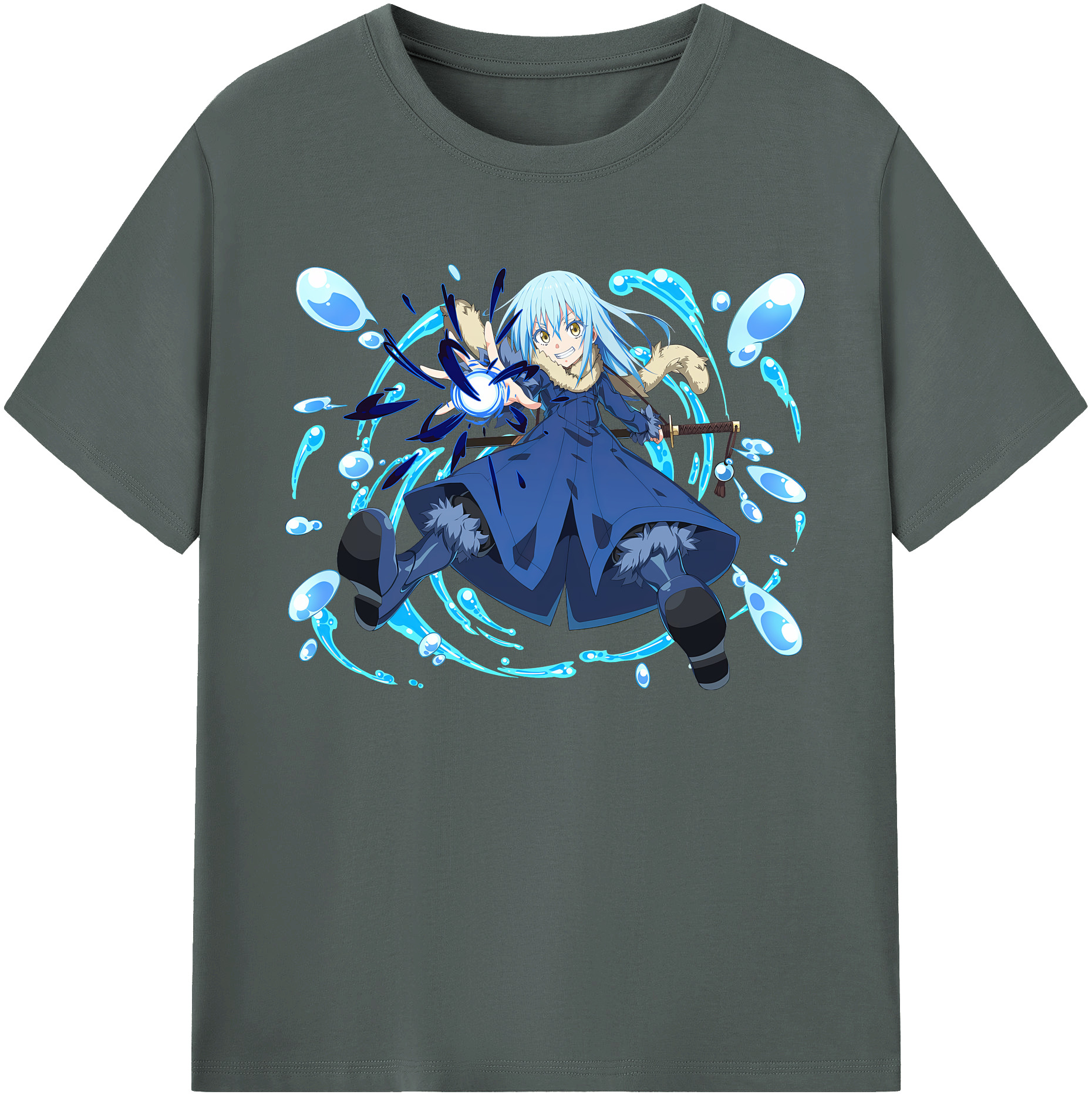 （画像用） 転スラ Regarding Reincarnated to Slime 綿100％ メンズ半袖Tシャツ｜肌触りやわらか＆通気性